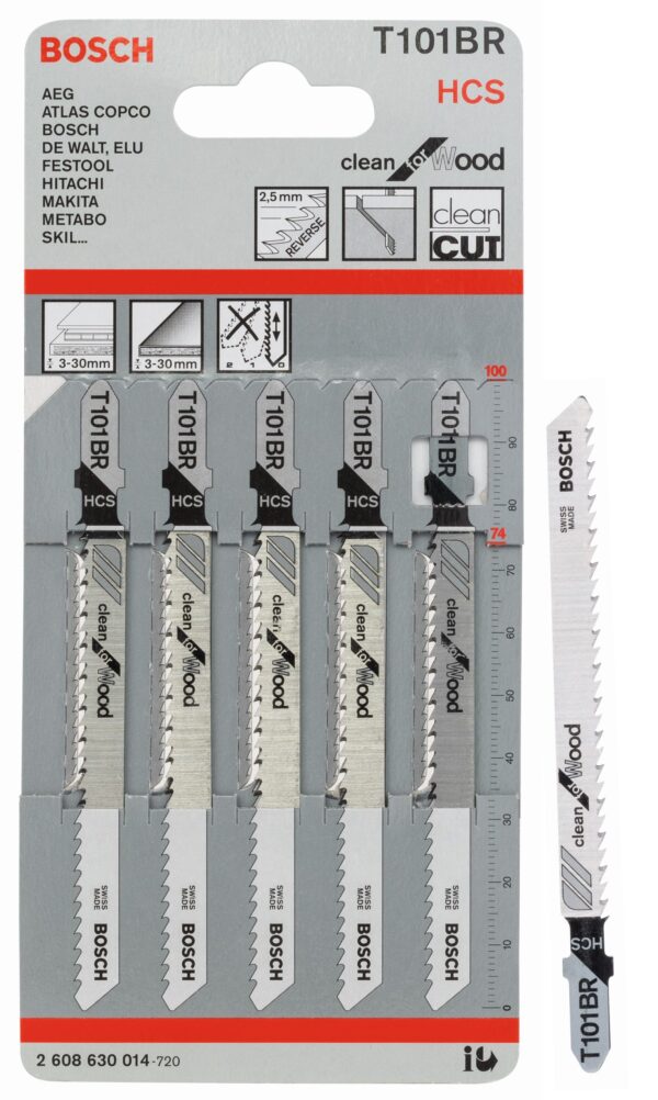 Bosch T101BR JigSaw Blades (5pcs)