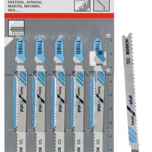 Bosch T118B JigSaw Blades (5pcs)