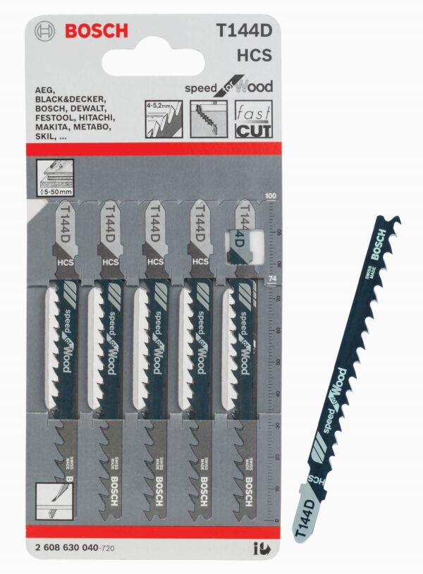 Bosch T144D JigSaw Blades (5pcs)