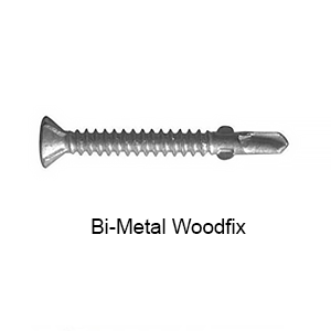 Bi-Metal Woodfix 100 3PT Self Drilling Screws