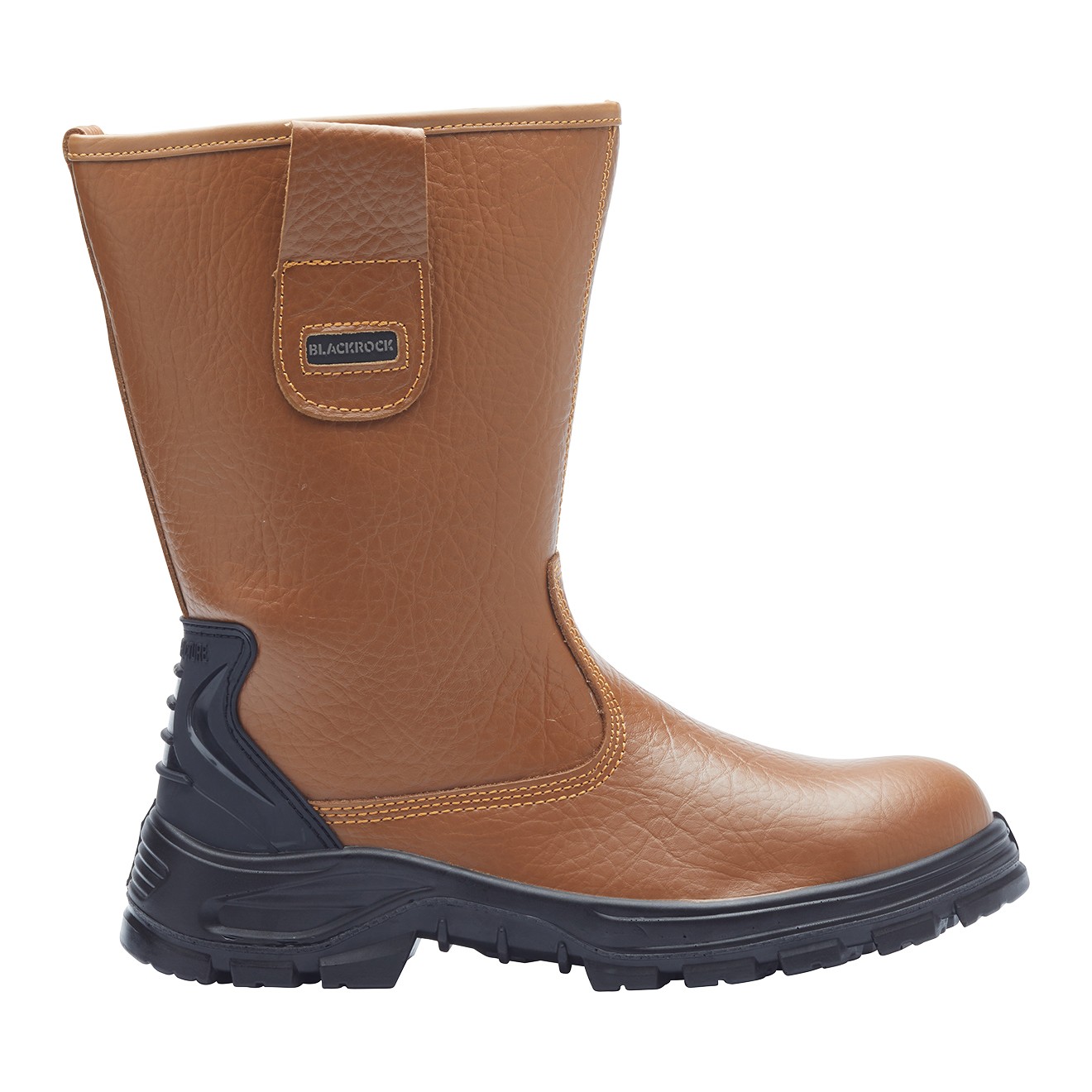 Blackrock RIGGER BOOTS Tan or Black Safety Steel Toe Cap Fur Lined Leather Mens Size 5 to 13 - Image 3