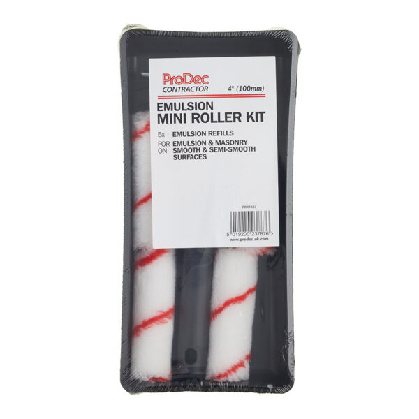 ProDec 4" Inch Emulsion Masonry Mini Roller Paint Set