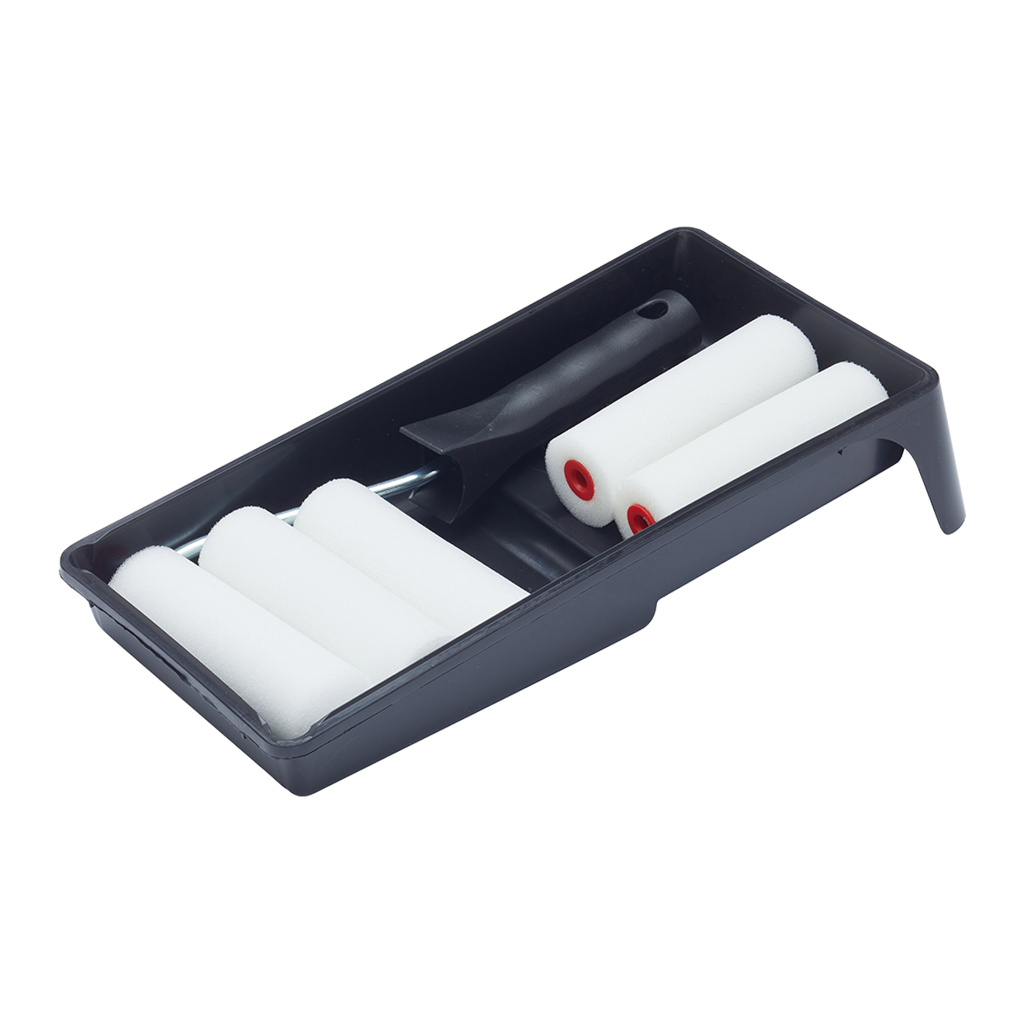 ProDec 4" Inch Gloss Satin Foam Mini Roller Paint Set - Image 3