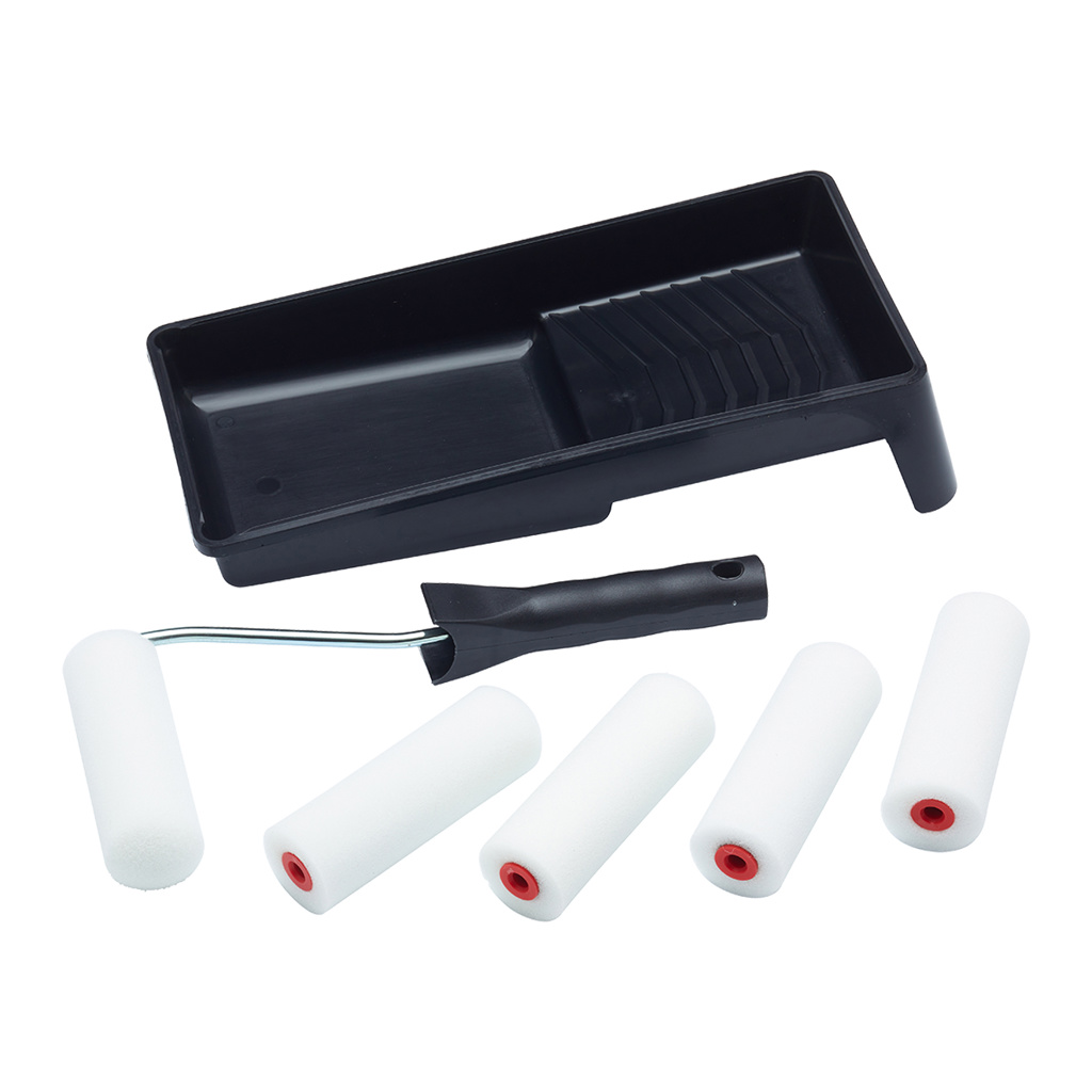 ProDec 4" Inch Gloss Satin Foam Mini Roller Paint Set - Image 2