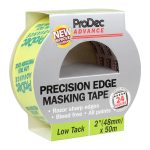 ProDec Advance Low Tack Precision Edge Masking Tape 50 Metre Roll - 1"/1.5"/2"