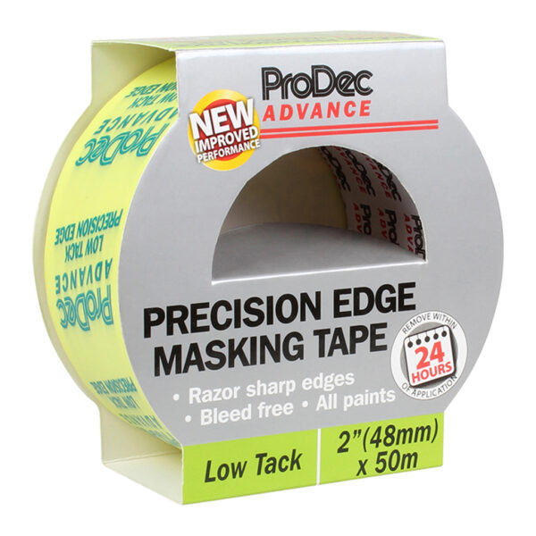 ProDec Advance Low Tack Precision Edge Masking Tape 50 Metre Roll - 1"/1.5"/2"