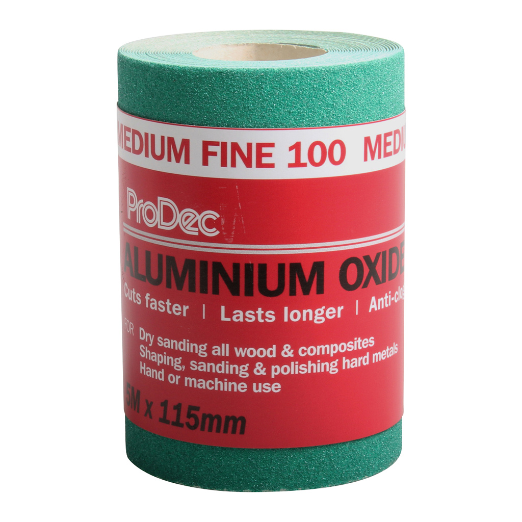 ProDec Ali Oxide 5 & 10 Metre Roll Aliminium Green Sandpaper Crack Resistant - Image 4