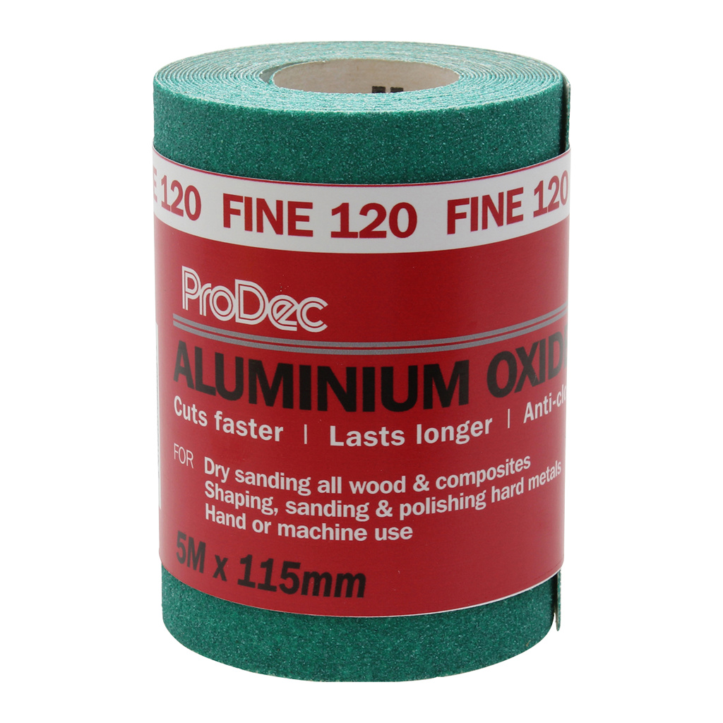 ProDec Ali Oxide 5 & 10 Metre Roll Aliminium Green Sandpaper Crack Resistant - Image 5