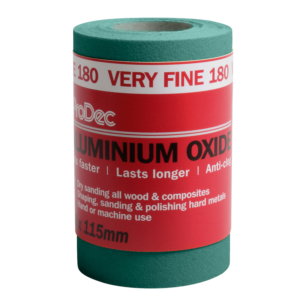 ProDec Ali Oxide 5 & 10 Metre Roll Aliminium Green Sandpaper Crack Resistant - Image 6
