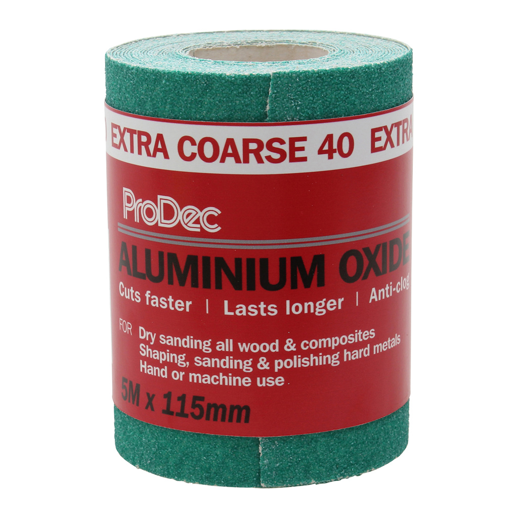 ProDec Ali Oxide 5 & 10 Metre Roll Aliminium Green Sandpaper Crack Resistant - Image 2