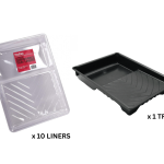 Prodec 9" Paint Tray + 10 x Tray Liners 9 Inch Roller Kit Quick Colour Change