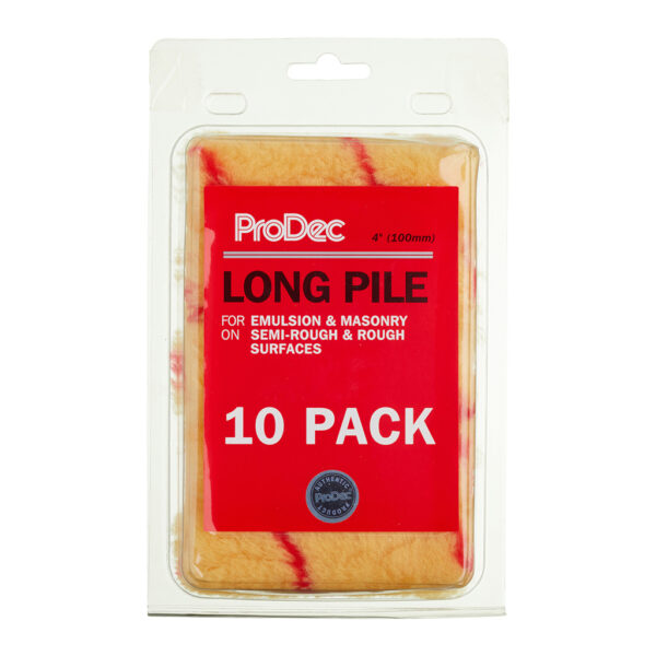 ProDec 10pc 4" Inch /100mm Tiger Long Pile Mini Paint Roller Refills