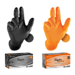 Maxim Heavy Duty Disposable Nitrile Fishscale Gloves Mechanic Car Valeting 50 Pack