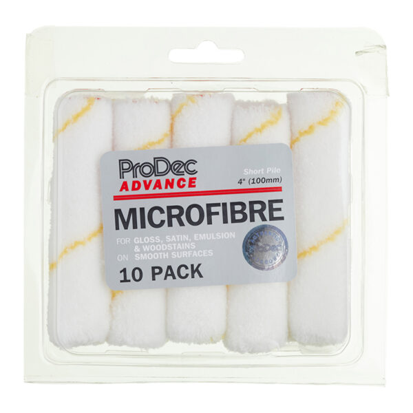 ProDec Advance 10pk Short Pile Microfibre 4" Mini Rollers