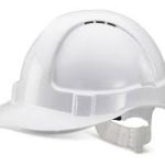 White economy vented hard hat