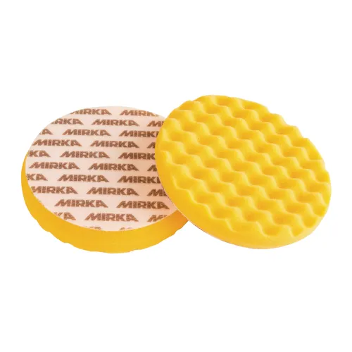 150mm Mirka Yellow dotted waffle foam pad (2)