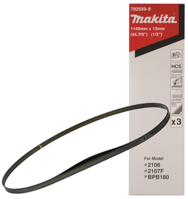 MAKITA 792559-8 (pkt of 3) Bandsaw blade - 1140mm x 13mm