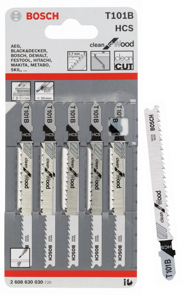 Bosch T101B JigSaw Blades (5pcs)