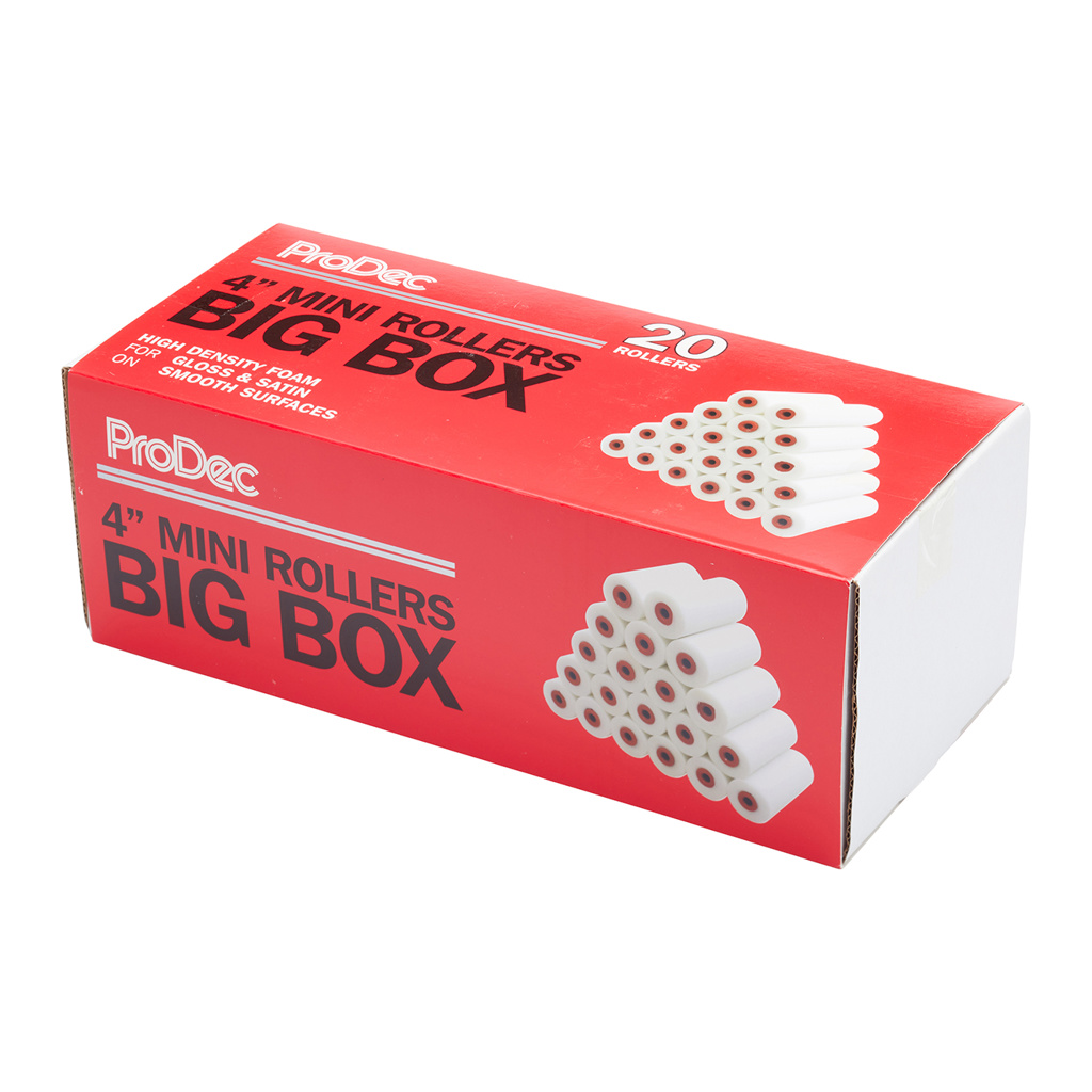 ProDec Paint Foam Rollers 4" Inch High Density Big Box Mini Sleeve Refills Box of 20 - Image 3