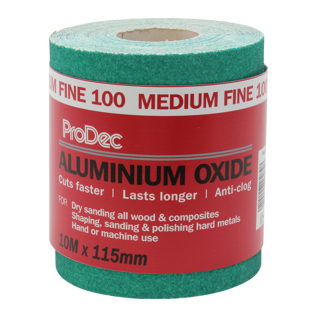 ProDec Ali Oxide 5 & 10 Metre Roll Aliminium Green Sandpaper Crack Resistant - Image 11