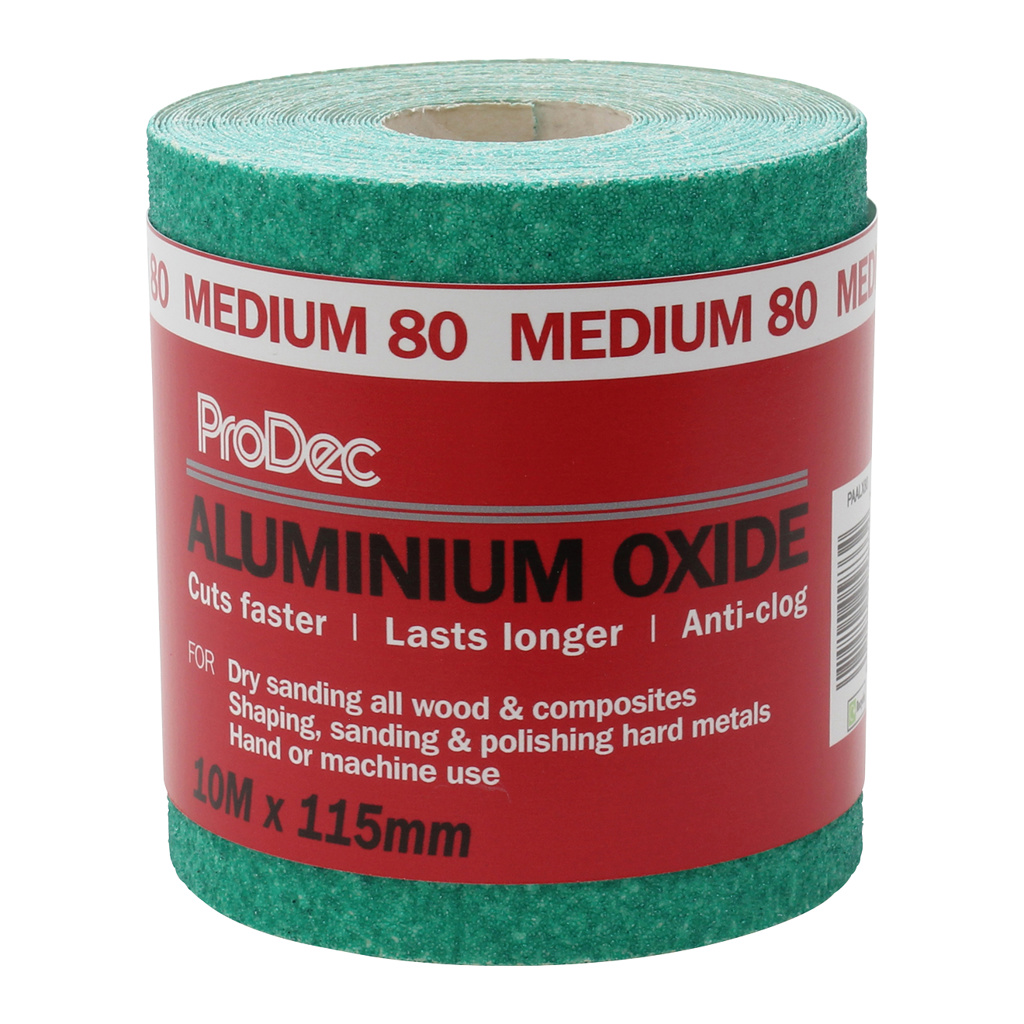 ProDec Ali Oxide 5 & 10 Metre Roll Aliminium Green Sandpaper Crack Resistant - Image 10